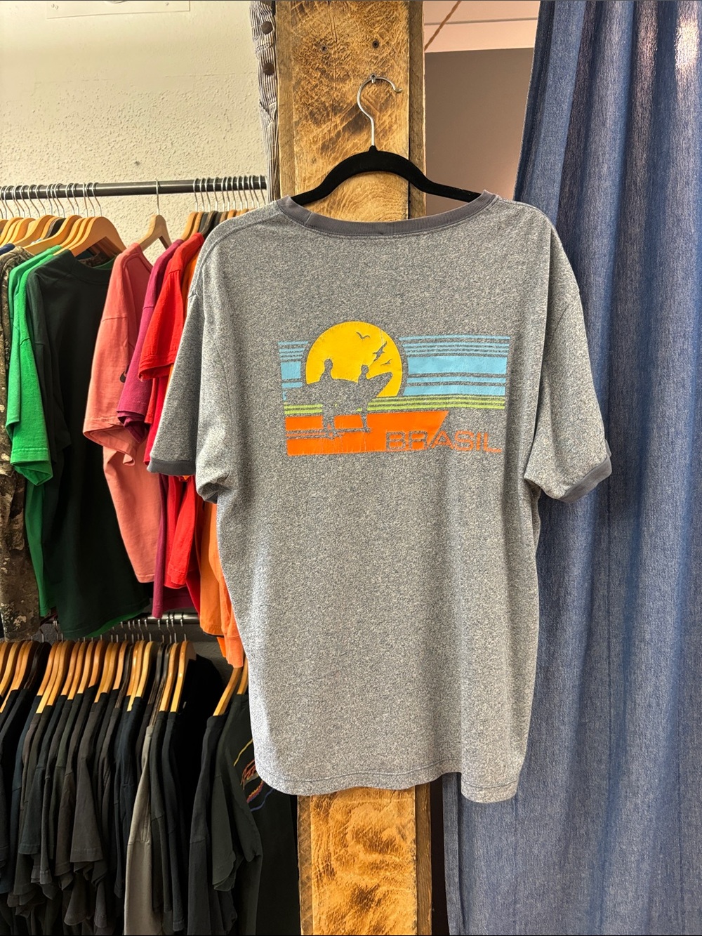 Gap Ringer Brasil Light Blue Tee - Picture 2 of 3